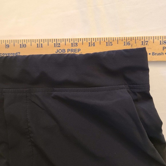 Athleta Brooklyn Ankle Pant Black Pull On Stretch Waist and Side Panels Size 12 - Picture 8 of 14